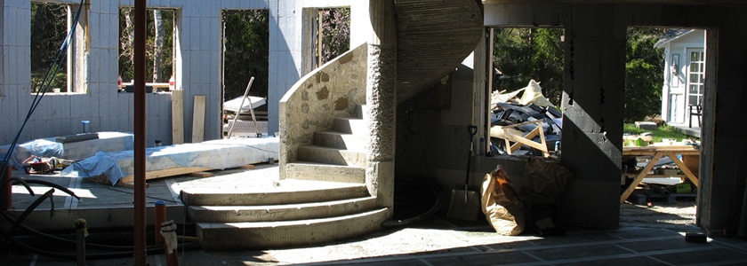 Villa Äntligen, byggarbetsplats