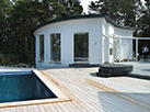 Bild på nybyggd villa på Värmdö.